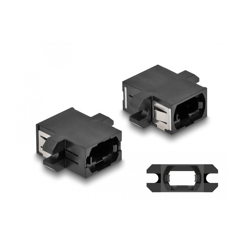 Delock LWL Kupplung MPO Buchse zu MPO Buchse schwarz