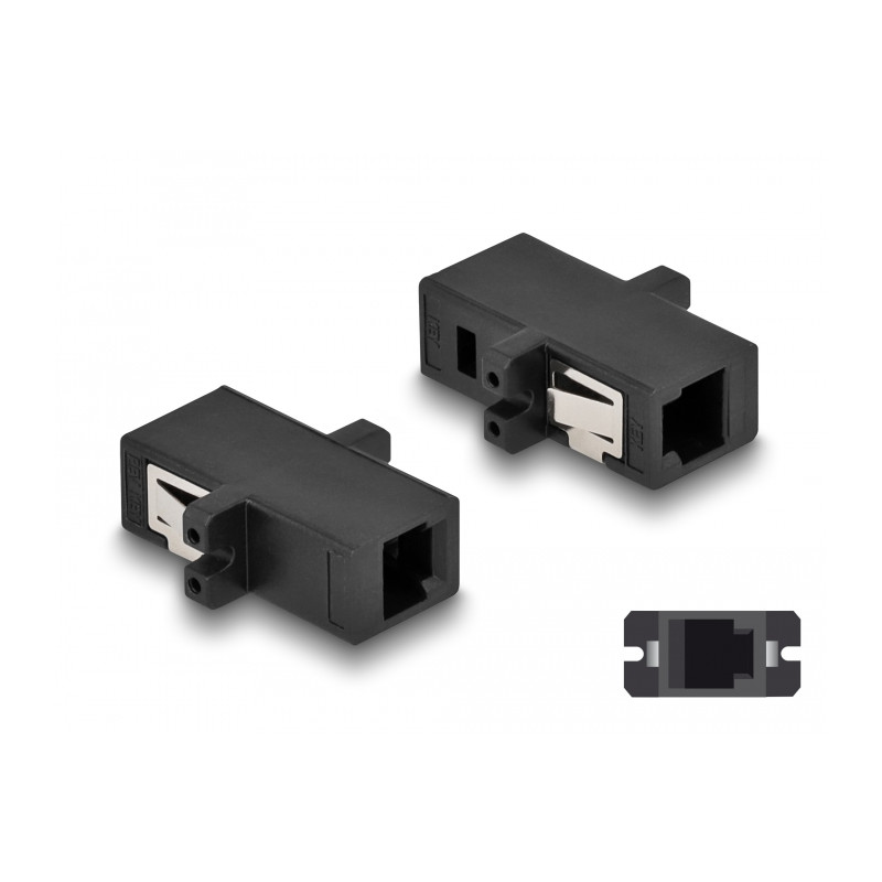 Delock LWL Kupplung MTRJ Buchse zu MTRJ Buchse schwarz
