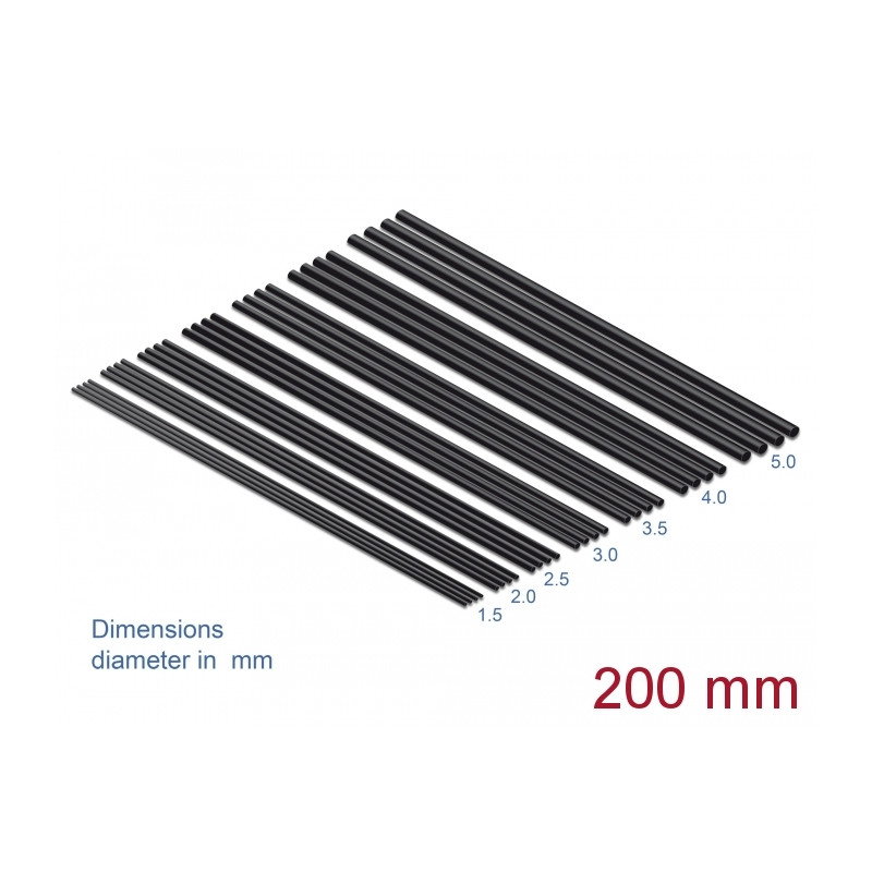 Delock Schrumpfschlauch Sortiment 200 mm 28 Stück schwarz