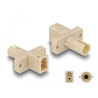 Delock LWL Hybrid Kupplung LC Simplex Buchse zu ST Simplex Buchse beige