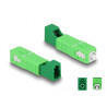 Delock LWL Hybrid Kupplung SC Simplex Stecker zu LC Simplex Buchse grün