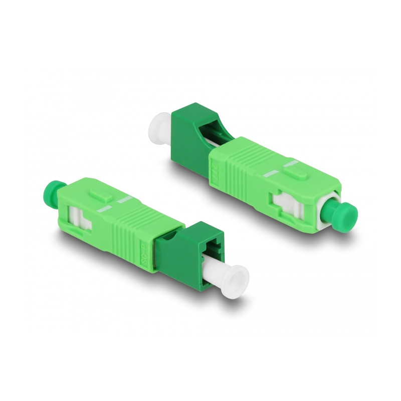 Delock LWL Hybrid Kupplung SC Simplex Stecker zu LC Simplex Buchse grün