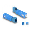 Delock LWL Hybrid Kupplung SC Simplex Stecker zu LC Simplex Buchse blau