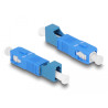 Delock LWL Hybrid Kupplung SC Simplex Stecker zu LC Simplex Buchse blau