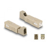 Delock LWL Hybrid Kupplung SC Simplex Stecker zu LC Simplex Buchse beige