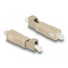 Delock LWL Hybrid Kupplung SC Simplex Stecker zu LC Simplex Buchse beige