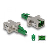 Delock LWL Hybrid Kupplung LC Simplex Stecker zu SC Simplex Buchse grün