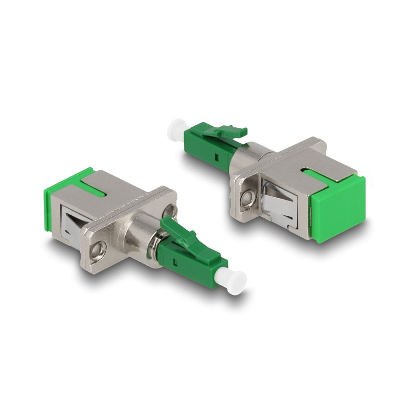 Delock LWL Hybrid Kupplung LC Simplex Stecker zu SC Simplex Buchse grün