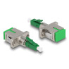 Delock LWL Hybrid Kupplung LC Simplex Stecker zu SC Simplex Buchse grün