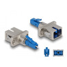 Delock LWL Hybrid Kupplung LC Simplex Stecker zu SC Simplex Buchse blau