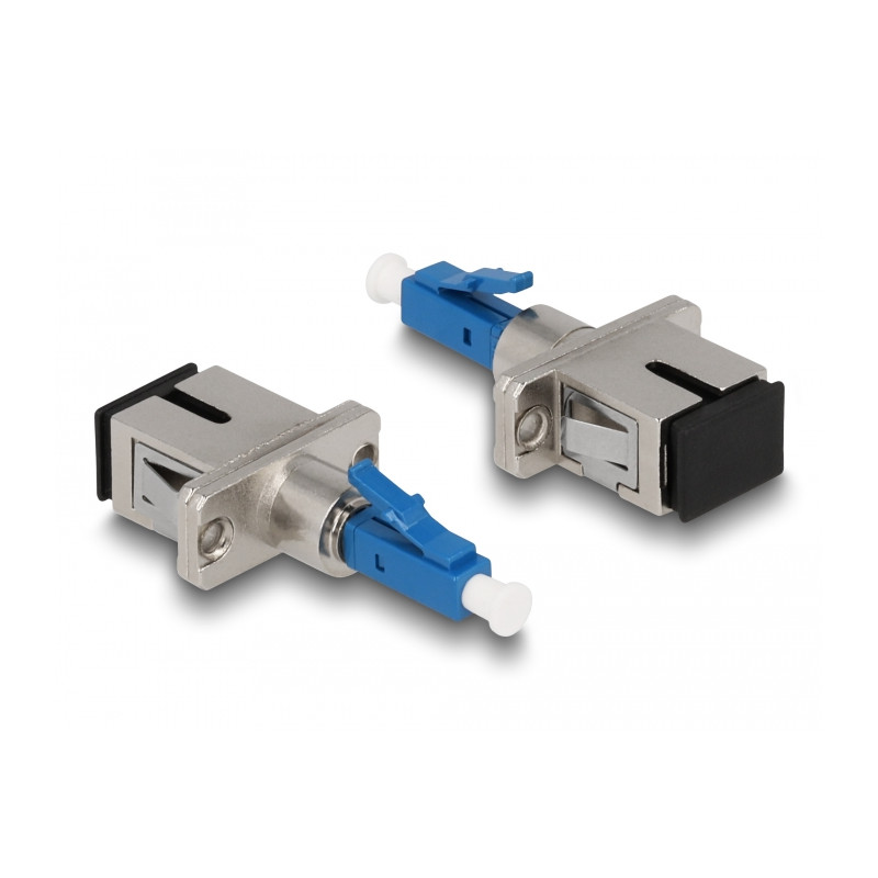 Delock LWL Hybrid Kupplung LC Simplex Stecker zu SC Simplex Buchse blau