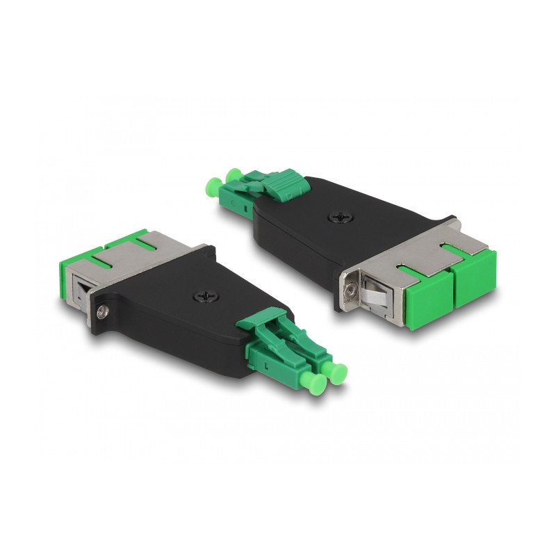 Delock LWL Hybrid Kupplung LC Duplex Stecker zu SC Duplex Buchse grün