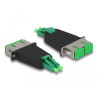 Delock LWL Hybrid Kupplung LC Duplex Stecker zu SC Duplex Buchse grün
