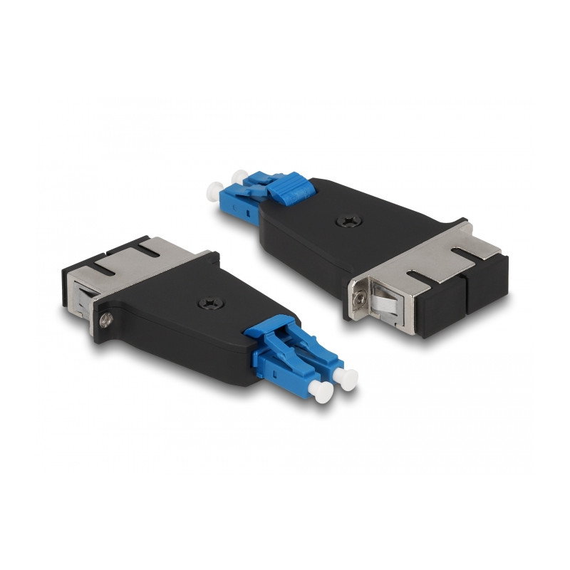 Delock LWL Hybrid Kupplung LC Duplex Stecker zu SC Duplex Buchse blau
