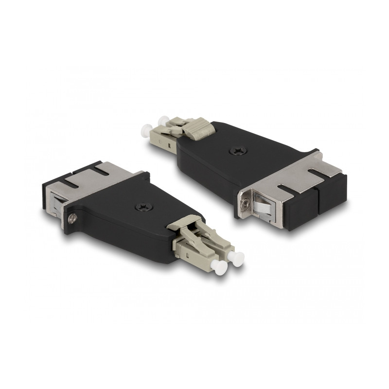 Delock LWL Hybrid Kupplung LC Duplex Stecker zu SC Duplex Buchse beige