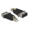 Delock LWL Hybrid Kupplung LC Duplex Stecker zu SC Duplex Buchse beige