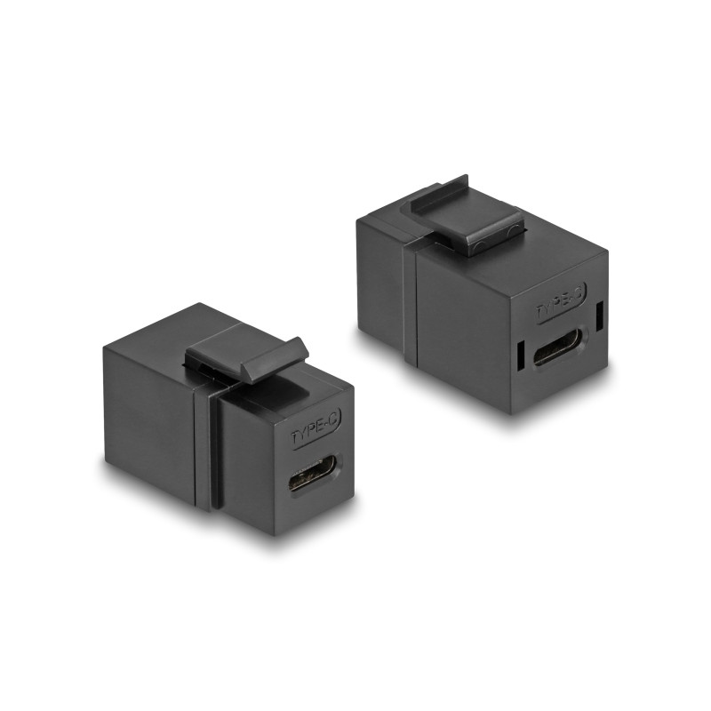 Delock Keystone Modul USB 2.0 Type-C™ Buchse zu Buchse schwarz