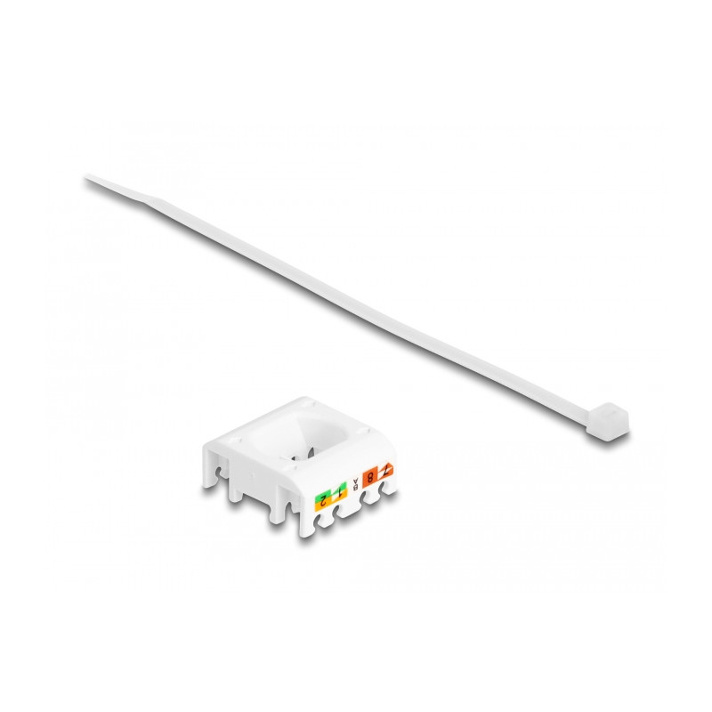 Delock Keystone Modul RJ45 Buchse zu LSA Cat.6A werkzeugfrei mit roter Staubschutzkappe