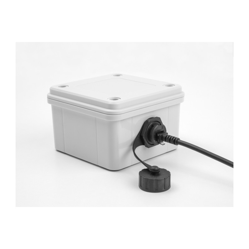 Delock Kabelverbinder RJ12 Buchse zu RJ12 Buchse zum Einbau mit Verschlusskappe IP68 staub- und wasserdicht schwarz