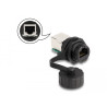 Delock Kabelverbinder RJ50 Buchse zu RJ50 Buchse zum Einbau mit Verschlusskappe IP68 staub- und wasserdicht schwarz