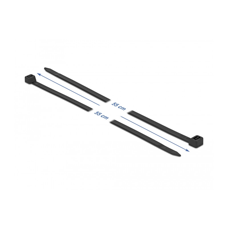 Delock Kabelbinder L 550 x B 8,8 mm 10 Stück schwarz