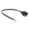 Delock Kabel RJ10 Stecker zu RJ10 Buchse zum Einbau 30 cm schwarz
