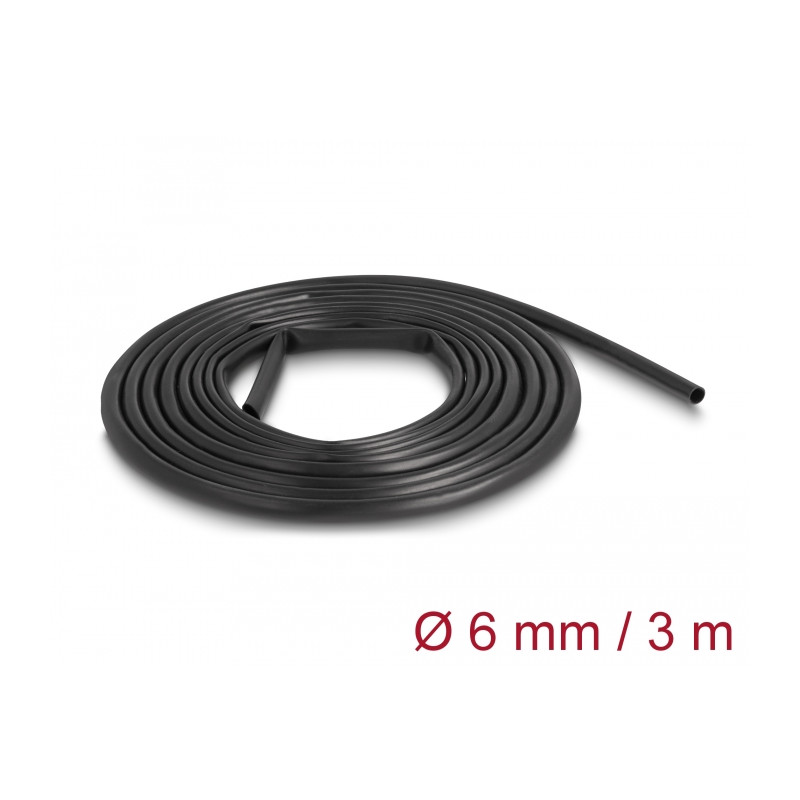 Delock PVC Isolierschlauch 3 m x 6 mm schwarz