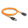 Delock USB 5 Gbps Kabel USB Typ-A Stecker zu USB Typ-A Buchse für Tethered Shooting 1 m orange