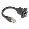 Delock D-Typ RJ45 Kabel Stecker zu Buchse Cat.5e schwarz 20 cm