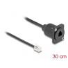 Delock D-Typ RJ10 Kabel Stecker zu Buchse schwarz 30 cm