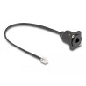 Delock D-Typ RJ10 Kabel Stecker zu Buchse schwarz 30 cm