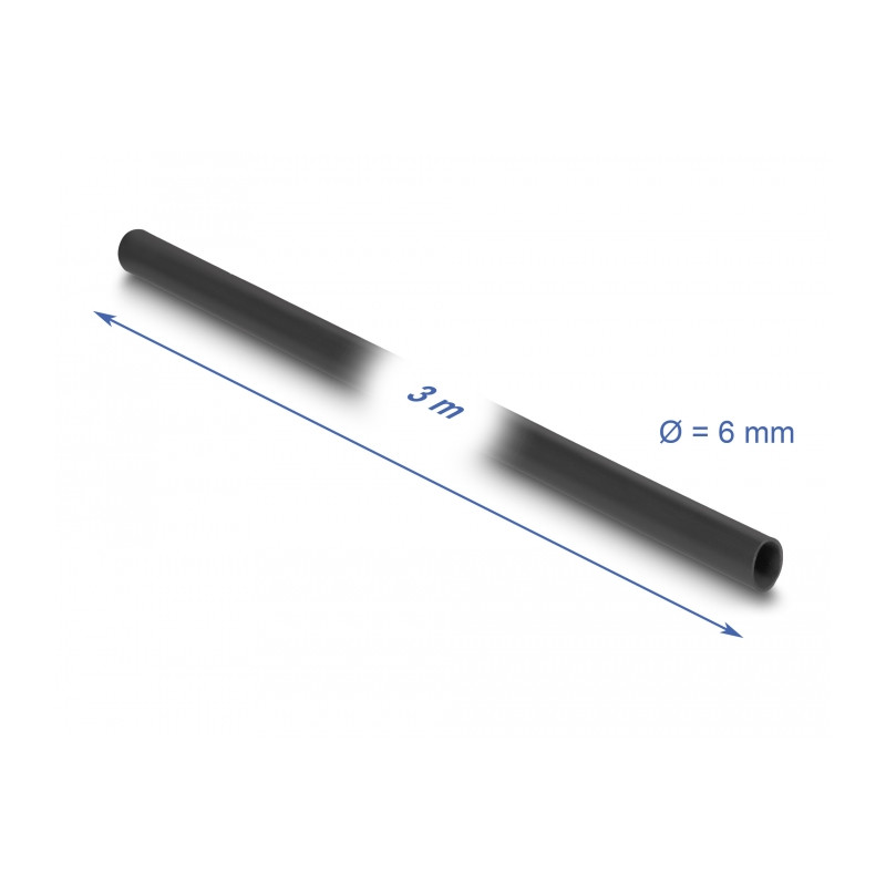 Delock PVC Isolierschlauch 3 m x 6 mm schwarz