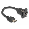 Delock D-Typ HDMI Kabel Stecker zu Buchse schwarz 20 cm