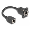 Delock D-Typ RJ45 Kabel Buchse zu Buchse Cat.5e schwarz 20 cm