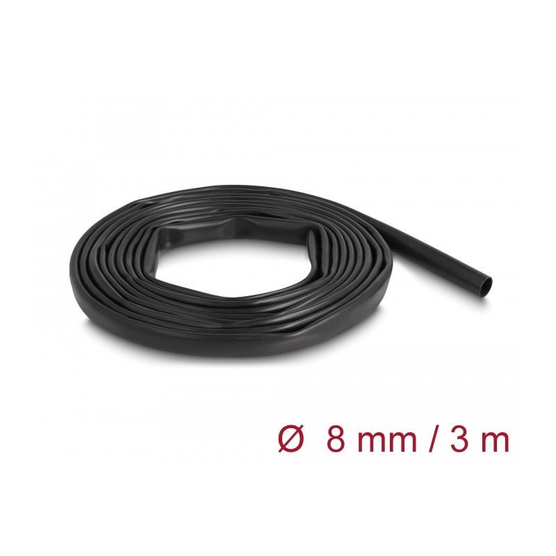 Delock PVC Isolierschlauch 3 m x 8 mm schwarz