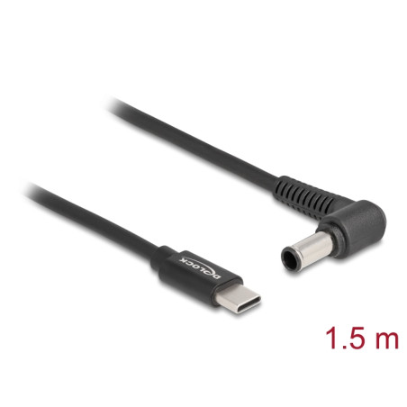 Delock Notebook Ladekabel USB Type-C™ Stecker zu Sony 6,0 x 4,3 mm Stecker