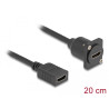 Delock D-Typ HDMI Kabel Buchse zu Buchse schwarz 20 cm