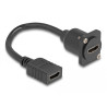 Delock D-Typ HDMI Kabel Buchse zu Buchse schwarz 20 cm
