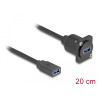 Delock D-Typ USB 5 Gbps Kabel Typ-A Buchse zu Typ-A Buchse schwarz 20 cm