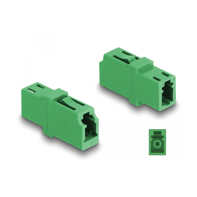 Delock LWL Kupplung LC Simplex Buchse zu LC Simplex Buchse APC grün