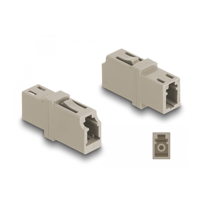 Delock LWL Kupplung LC Simplex Buchse zu LC Simplex Buchse OM1/OM2 beige