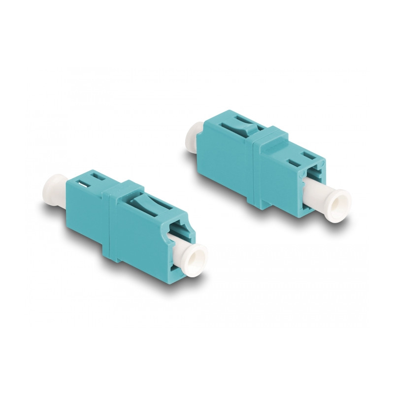 Delock LWL Kupplung LC Simplex Buchse zu LC Simplex Buchse OM3 aqua