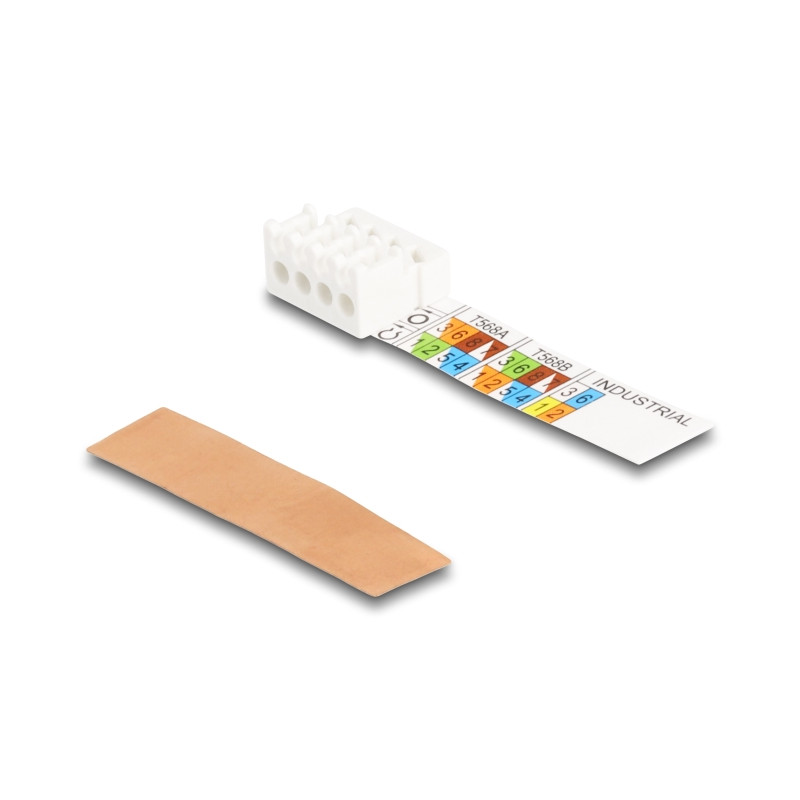 Delock RJ45 Stecker feldkonfektionierbar Cat.6A mit Kabelverschraubung und Staubschutz werkzeugfrei