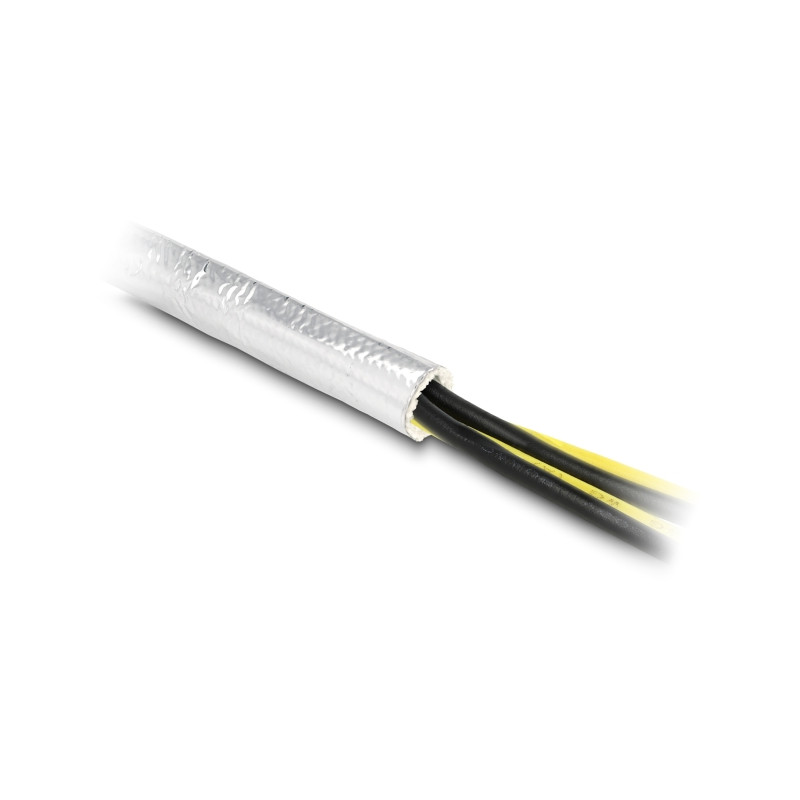 Delock Kabelschlauch aus Glasfasergeflecht und Aluminium 2 m x 10 mm
