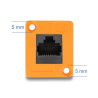 Delock D-Typ Modul RJ45 Buchse zu Buchse 90° gewinkelt orange
