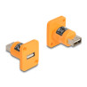 Delock D-Typ Modul USB 2.0 Typ-A Buchse zu Buchse orange