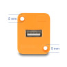 Delock D-Typ Modul USB 2.0 Typ-A Buchse zu Buchse orange