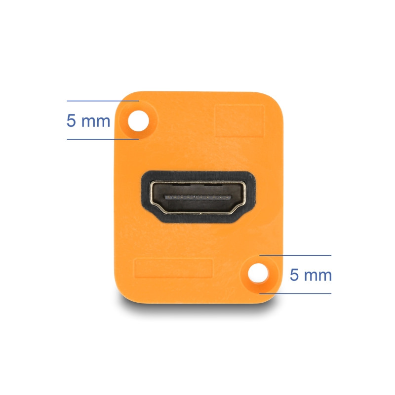 Delock D-Typ Modul HDMI-A Buchse zu Buchse 4K orange