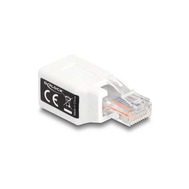 Delock RJ50 Adapter Stecker zu Buchse weiß
