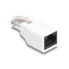 Delock RJ50 Adapter Stecker zu Buchse weiß